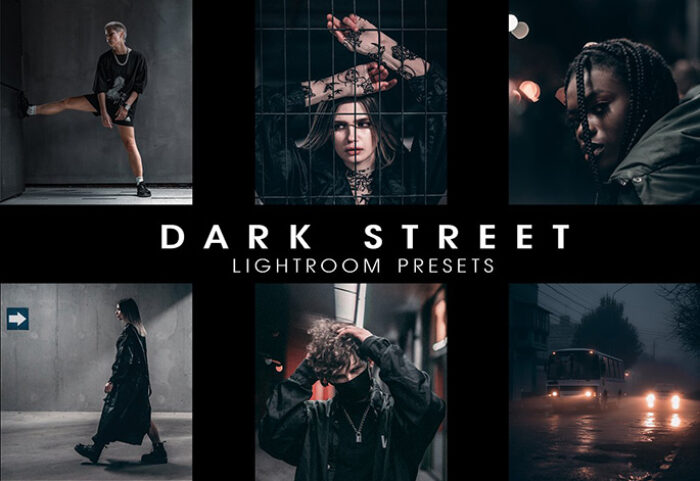 30 پریست لایت روم و پریست کمراراو تم خیابان تاریک Dark street presets