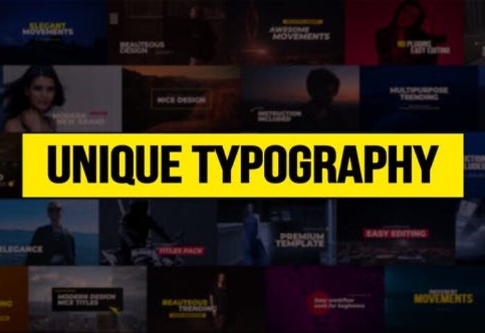 32 تایتل آماده پریمیر پرو 2021 فوق حرفه ای Unique Typography