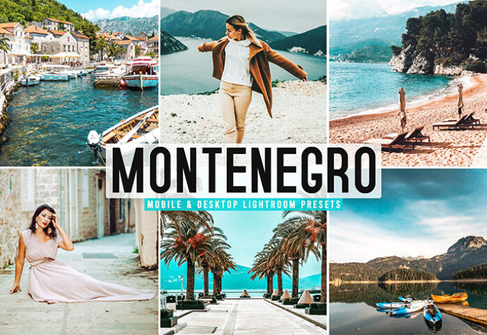 40 پریست لایت روم و پریست کمرا راو و اکشن فتوشاپ تم مونته نگرو Montenegro Lightroom Presets