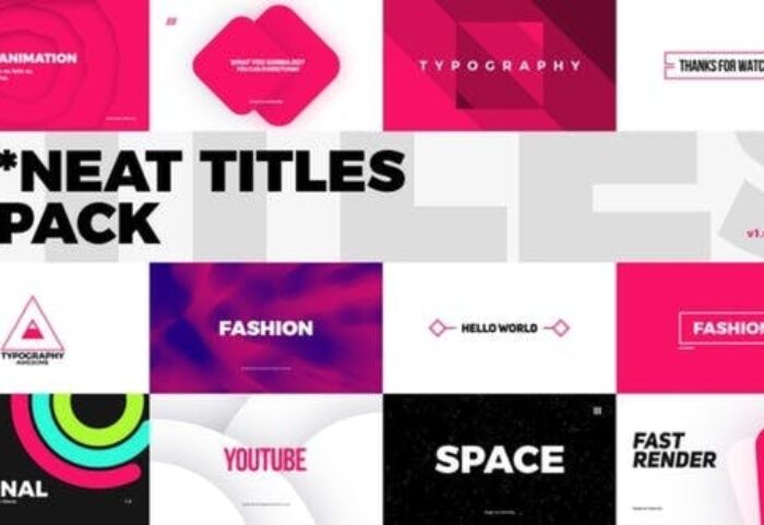 تایتل آماده پریمیر پرو 2021 حرفه ای Neat Titles Pack Premiere Pro