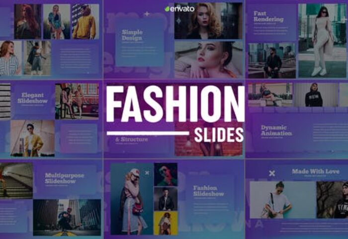 پروژه آماده افتر افکت اسلایدشو حرفه ای با موزیک Fashion Slides