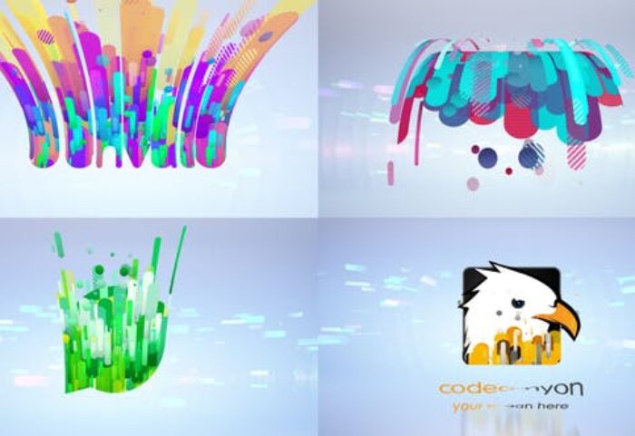 پروژه آماده افتر افکت لوگو 3 بعدی با موزیک Clean Flying 3D Logo Opener