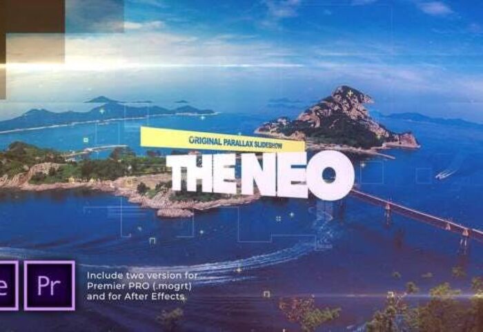 پروژه آماده پریمیر اسلایدشو با موزیک افکت پارالاکس The Neo Parallax Slideshow