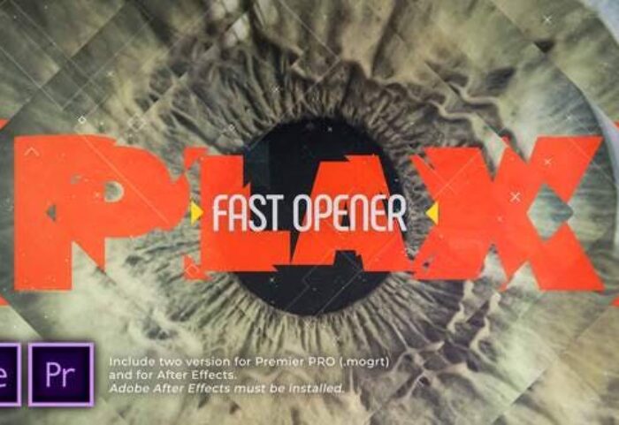 پروژه آماده پریمیر اسلایدشو با موزیک افکت پارالاکس pLax Fast Opener