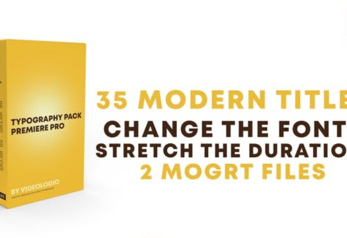 پکیج 35 تایتل آماده پریمیر پرو Typography Pack Premiere Pro