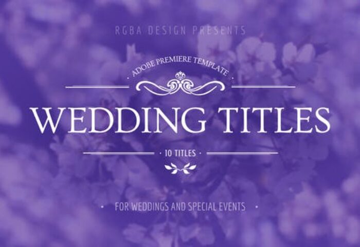 10تایتل آماده عروسی برای پریمیر پرو Floral Wedding Titles - Premiere Pro | Mogrt
