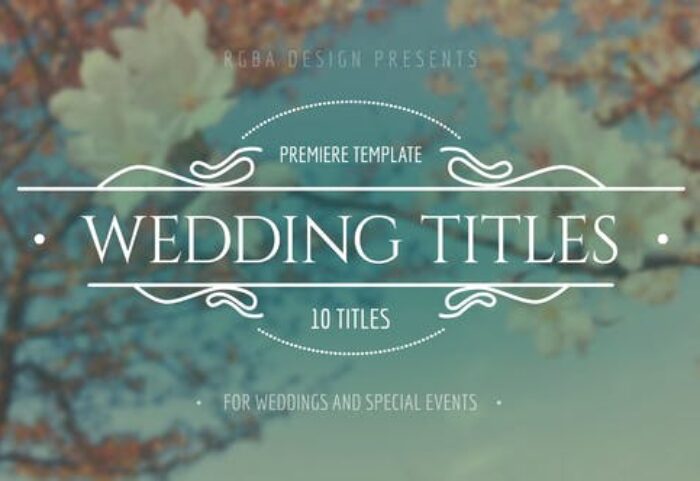 10تایتل آماده عروسی برای پریمیر پرو مدرن Elegant Wedding Titles - Premiere Pro | Mogrt