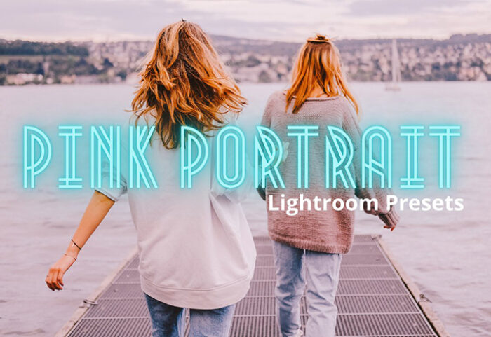 12 پریست لایت روم پرتره تم صورتی Pink Portrait Lightroom Presets