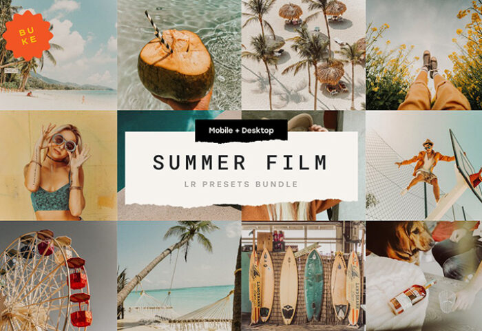 15 پریست لایت روم تابستان سینمایی Summer Film Lr Presets Bundle