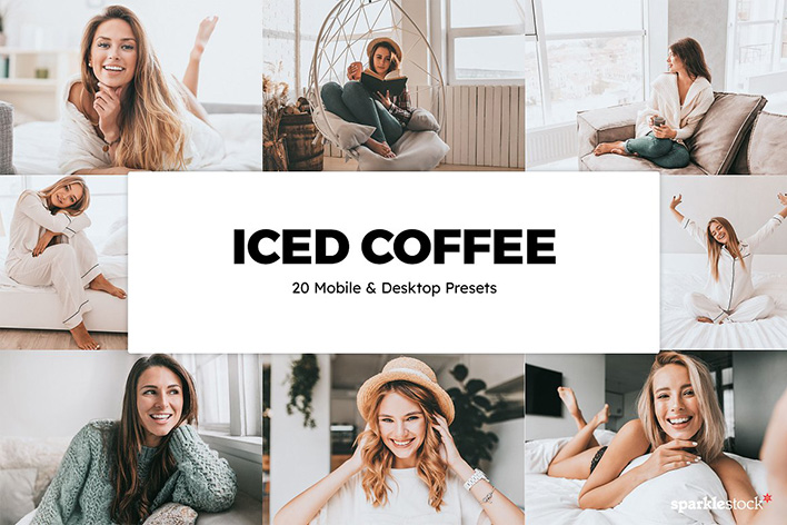 20 پریست لایت روم و لات رنگی و پریست کمراراو فتوشاپ تم قهوه Iced Coffee Lightroom Preset LUTs 20 پریست لایت روم و لات رنگی و پریست کمراراو فتوشاپ تم قهوه Iced Coffee Lightroom Preset LUTs