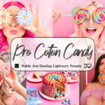 30 پریست لایت روم و پریست کمراراو تم صورتی Pro Cotton Candy Lightroom Presets