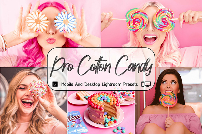 30 پریست لایت روم و پریست کمراراو تم صورتی Pro Cotton Candy Lightroom Presets 30 پریست لایت روم و پریست کمراراو تم صورتی Pro Cotton Candy Lightroom Presets