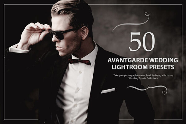 50 پریست لایت روم حرفه ای عروسی افکت مدرن Avantgarde Wedding Presets