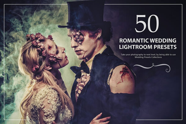 50 پریست لایت روم حرفه ای عروسی تم رومانتیک Romantic Wedding Lightroom Preset