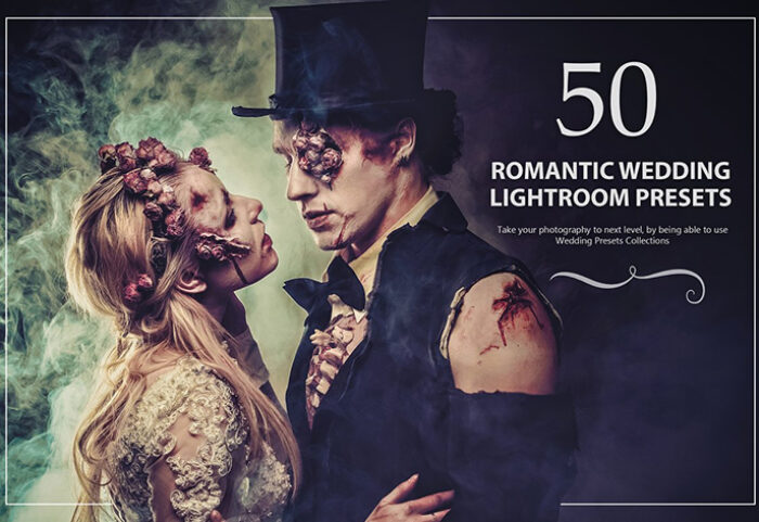 50 پریست لایت روم حرفه ای عروسی تم رومانتیک Romantic Wedding Lightroom Preset