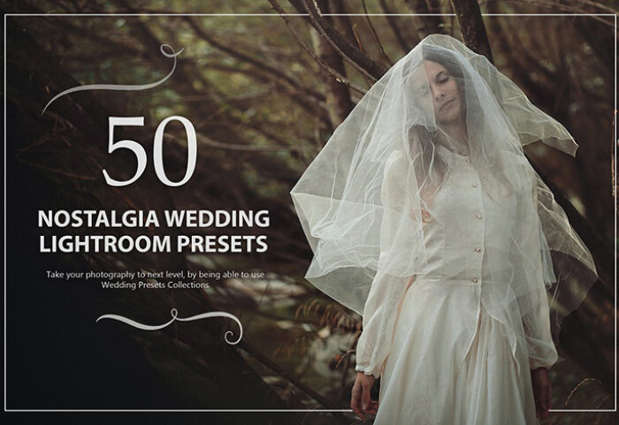 50 پریست لایت روم حرفه ای عروسی رنگ نوستالژی Nostalgia Wedding Presets