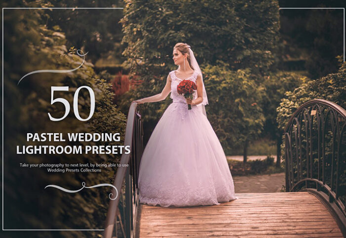 50 پریست لایت روم حرفه ای عروسی رنگ پاستلی Pastel Wedding Lightroom Presets