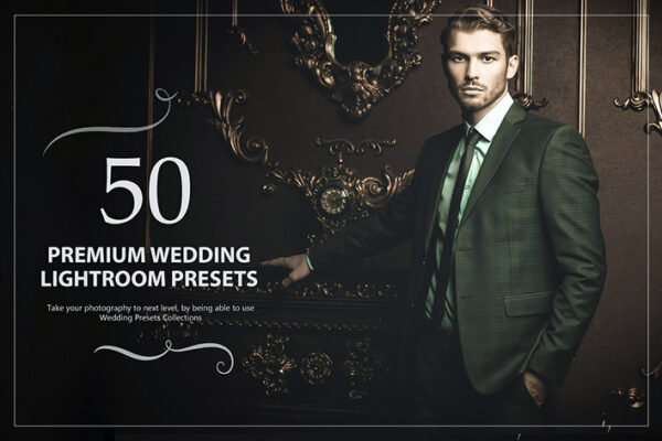 50 پریست لایت روم حرفه ای عروسی رنگهای سینماتیک Premium Wedding Lightroom Presets