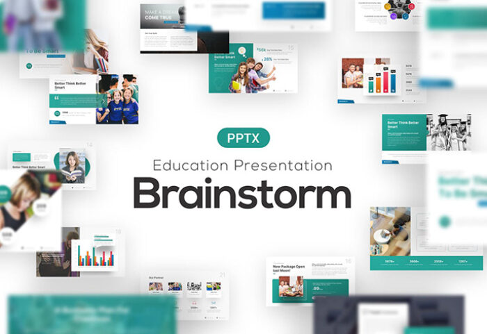 قالب آماده پاورپوینت تحصیلات دانشگاهی Brainstorm University Education Template