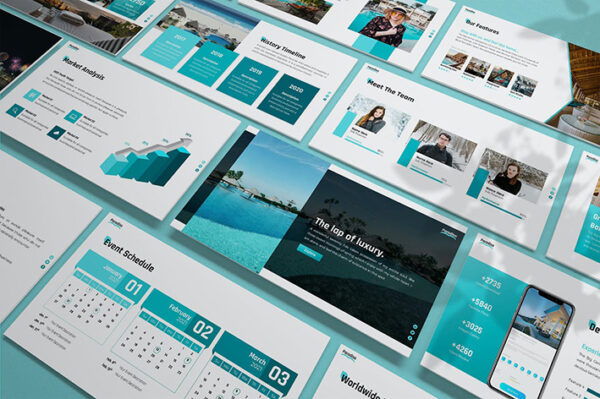 قالب پاورپوینت حرفه ای تور مسافرتی Paradiso Vacation Powerpoint Template