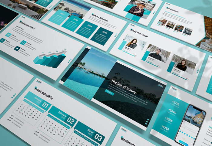 قالب پاورپوینت حرفه ای تور مسافرتی Paradiso Vacation Powerpoint Template