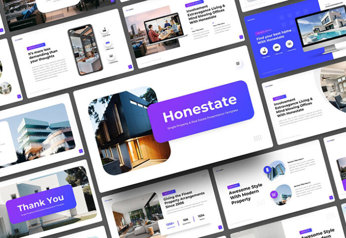 قالب پاورپوینت و گوگل اسلایدر تم آژانس املاک Single Property & Real Estate PowerPoint