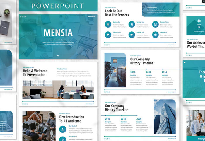 قالب پاورپوینت و گوگل اسلایدر تم تجارت Mensia Business Powerpoint Template