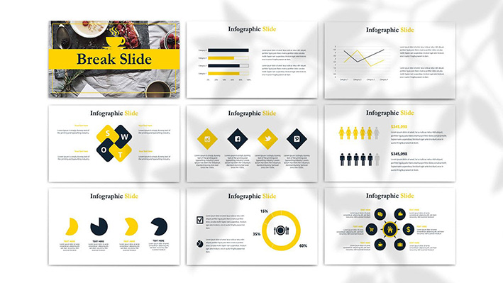 قالب پاورپوینت و گوگل اسلایدر تم غذایی FOOD Powerpoint Google Slides Template