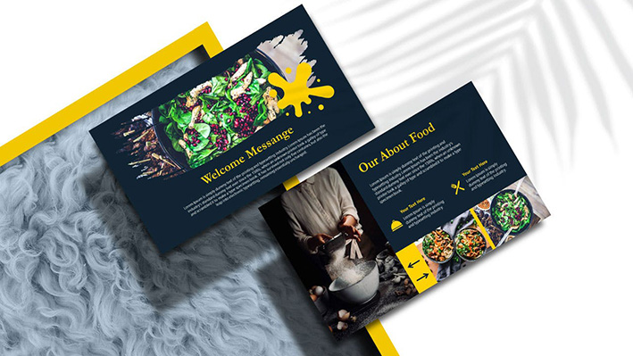 قالب پاورپوینت و گوگل اسلایدر تم غذایی FOOD Powerpoint Google Slides Template