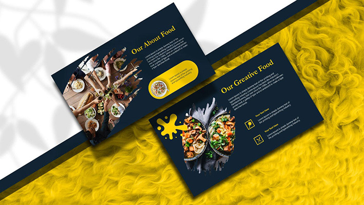 قالب پاورپوینت و گوگل اسلایدر تم غذایی FOOD Powerpoint Google Slides Template