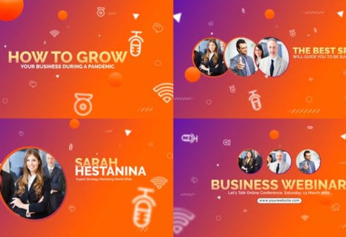 پروژه آماده افتر افکت حرفه ای با موزیک تبلیغ وبینار Online Webinar Promo