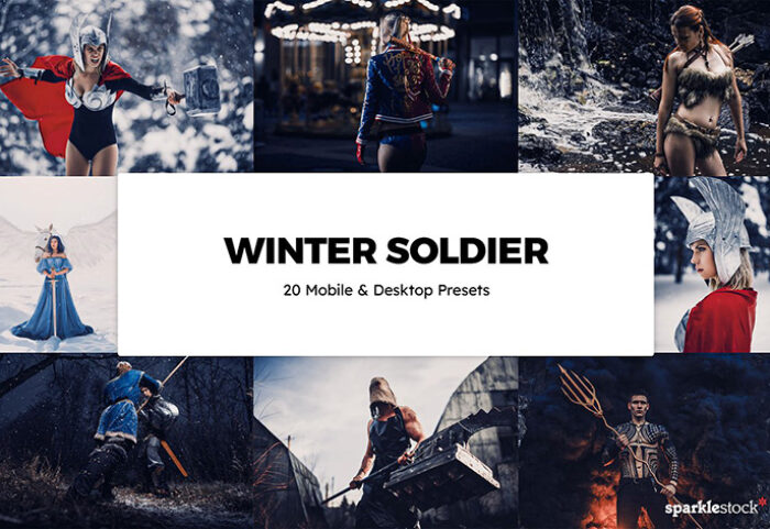 20 پریست لایت روم زمستانی و کمراراو فتوشاپ و لات رنگی Winter Soldier Lightroom Presets