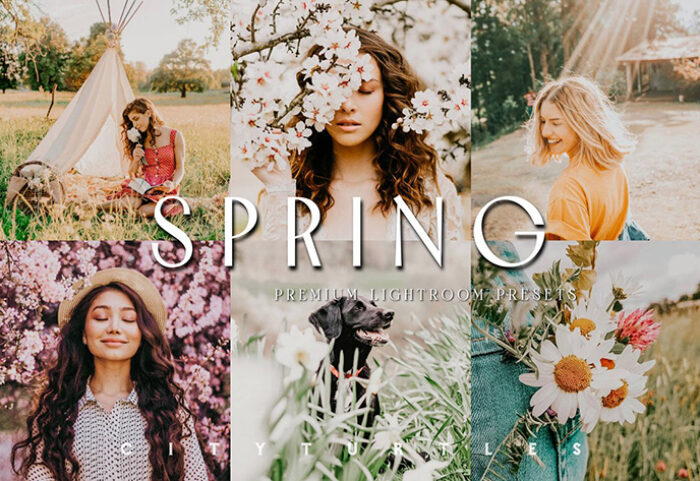 24 پریست رنگی لایت روم حرفه ای فصل بهار SOFT MOODY VIBRANT LIGHTROOM PRESETS