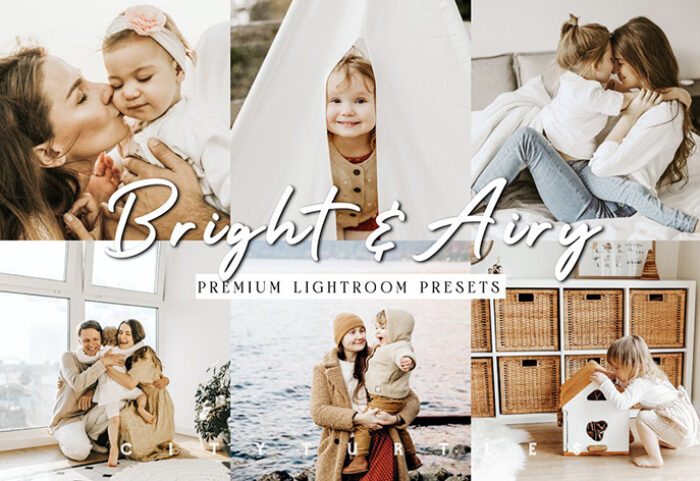 24 پریست لایت روم حرفه ای تم روشنایی طبیعی Bright Natural Lightroom Presets