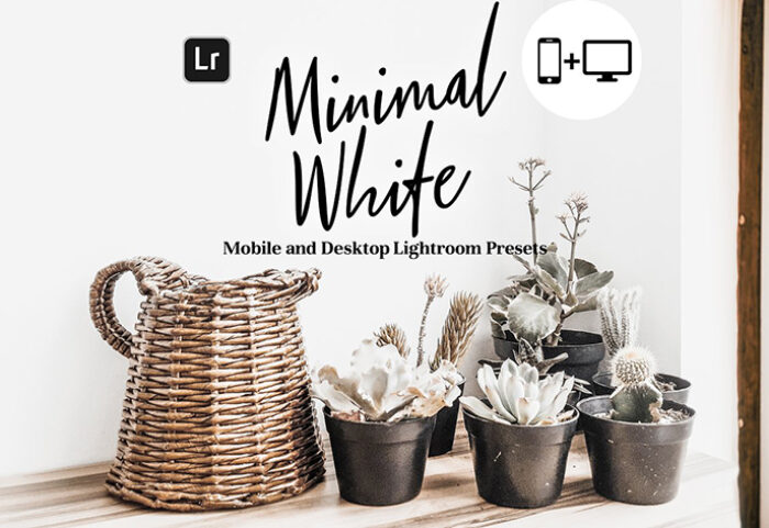 27 پریست لایت روم حرفه ای تم رنگی روشن Minimal White Lightroom Presets