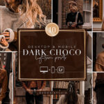30 پریست رنگی لایت روم حرفه ای تم شکلات تیره DARK CHOCO Lightroom Presets