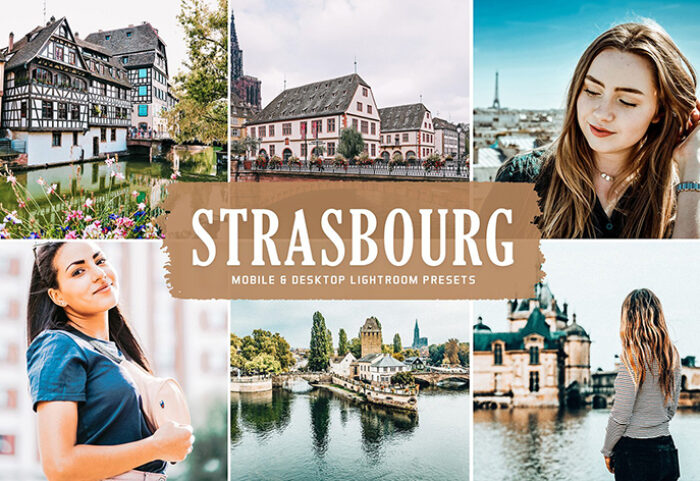 40 پریست لایت روم و کمرا راو و اکشن فتوشاپ تم استراسبورگ Strasbourg Lightroom Presets