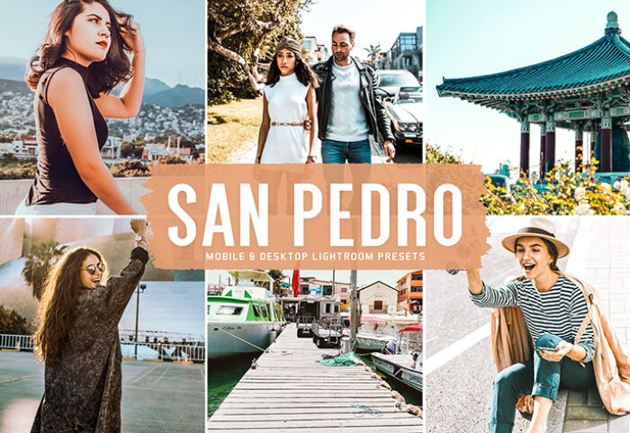 40 پریست لایت روم و کمرا راو و اکشن فتوشاپ تم سان پدرو San Pedro Lightroom Presets