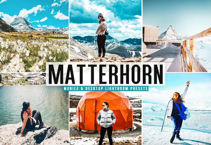 40 پریست لایت روم و کمرا راو و اکشن فتوشاپ تم ماترهورن Matterhorn Lightroom Presets