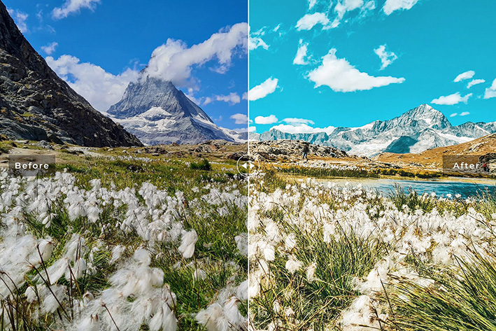 40 پریست لایت روم و کمرا راو و اکشن فتوشاپ تم ماترهورن Matterhorn Lightroom Presets 40 پریست لایت روم و کمرا راو و اکشن فتوشاپ تم ماترهورن Matterhorn Lightroom Presets