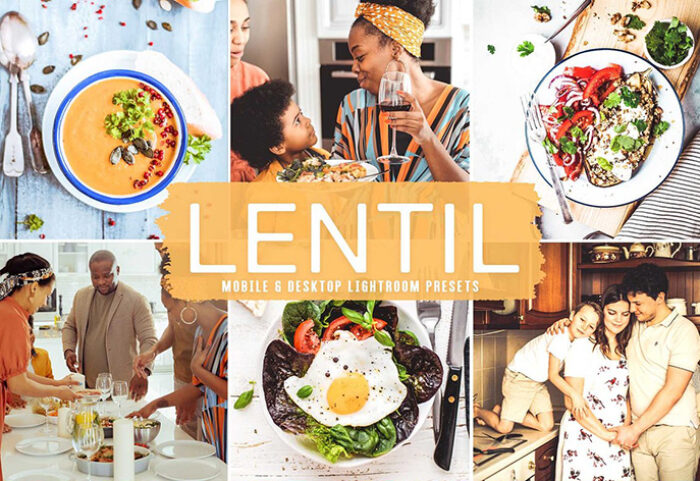 40 پریست لایت روم و کمراراو و اکشن کمراراو فتوشاپ Lentil Pro Lightroom Presets