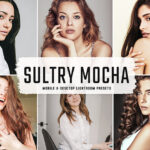 40 پریست لایت روم پرتره و کمرا راو و اکشن فتوشاپ تم قهوه داغ Sultry Mocha Lightroom Presets