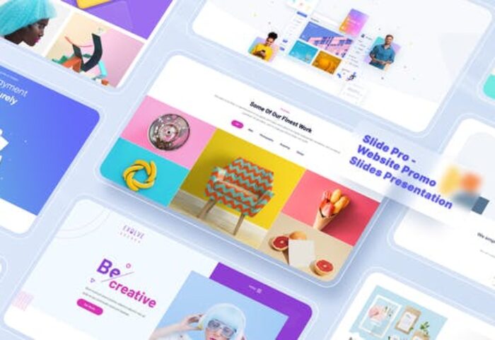 پروژه آماده افتر افکت تبلیغات وب سایت Slide Pro Website Promo Slides Presentation