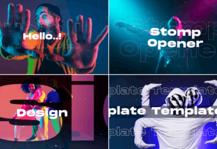 پروژه آماده افتر افکت تیتراژ سینمایی تایپوگرافی با موزیک Clean Stomp Opener
