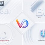 پروژه آماده افتر افکت نمایش لوگو حرفه ای با موزیک Neumorphism Logo Animations Set