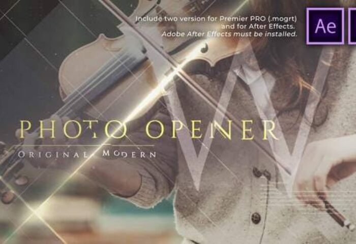 پروژه آماده پریمیر اسلایدشو حرفه ای با موزیک Original Modern Photo Opener