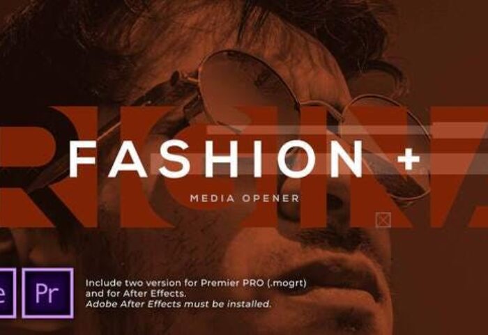 پروژه آماده پریمیر تیتراژ حرفه ای با موزیک Fashion Plus Media Opener