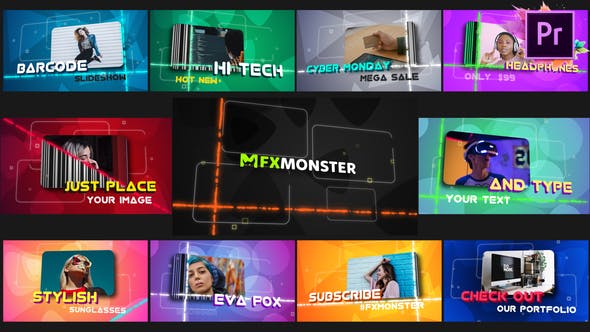 پروژه پریمیر اسلایدشو با موزیک افکت بارکد Barcode Slideshow | Premiere Pro MOGRT پروژه پریمیر اسلایدشو با موزیک افکت بارکد Barcode Slideshow | Premiere Pro MOGRT