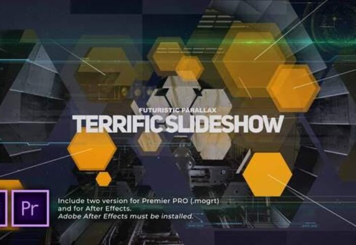 پروژه پریمیر اسلایدشو با موزیک پارالاکس مدرن Terrific Futuristic Slideshow
