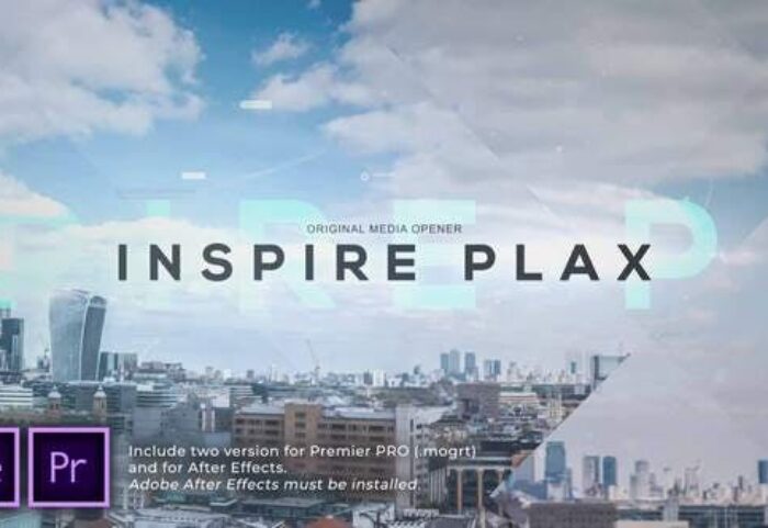 پروژه پریمیر اسلایدشو با موزیک پارالاکس هوشمندانه Inspire Parallax Photo Opener